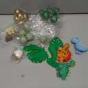 JeVenis Luxury Little Dinosaur Cake Decorations Dinosaur Cupcake Topper Green Rex Three Dino Cake Toppers for Birthday Baby Shower Party Supplies (Ball)