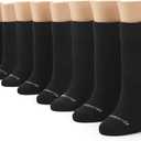 No nonsense Womens Cushioned Mesh Quarter Top Ankle Socks - Premium Comfort for Women (4-10, Black - 9 Pair Pack)