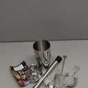 ZPUFAW 6-Piece Cocktail Shaker Set 24oz Shaker Strainer Muddler Jigger Mixing Spoon Pour Spout Bartender Kit Stainless Steel Bar Set Housewarming Gift