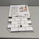 Art 3d Peel and Stick Backsplash for Kitchen White Subway (10 Tiles, Thicker Design) (White With Black Grout)