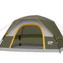 CAMPROS CP Tents for Camping 2-4 Person, Waterproof Windproof Dome Tent Camping Tents with Rainfly Easy Setup in 5 Mins, Portable Tents with Mesh Window & Carry Bag for Outdoor Camping Backyard, Olive