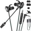 BlueFire 3.5 MM Gaming Headphone Wired Gaming Earphone Noise Cancelling Stereo Bass E-Sport Earphone with Adjustable Mic for PS4, Xbox One, Laptop, Cellphone, PC (Black)