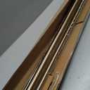Brass Double Curtain Rods, Heavy Duty Decorative Drapery Rod 36-72 Inches, Telescoping Drapery Rod with Twisted Cage Finials