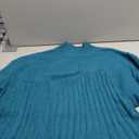 Women's Two Piece Outfits Turtleneck Long Sleeve Ribbed Knit Tops Pleated Mini Skirt 2026 Casual Sweater Sets (Medium, Lake Blue)