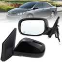 Left Driver Side Mirror Compatible With 2009 2010 2011 2012 2013 Toyota Corolla With Power Glass Manual Folding Heated Black Replace#8790902A81(5Pins）