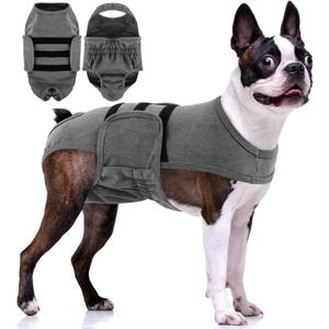 PumyPoriety Washable Female Dog Diaper, Adjustable Suspender Pantie, Escape-Proof Anti-Harassment Wear for Heat, Incontinence, Puppy Training, Senior Pet, XS, Grey