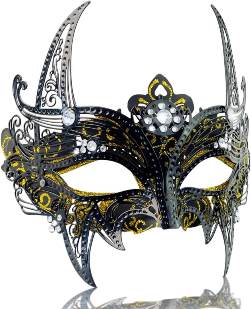 ARK Survivor Women's Sparkling Rhinestone Masquerade Mask She-Devil Mask Fancy Party Masquerade Ball New Years Mardi Gras