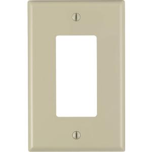 Leviton PJ26-IM 1-Gang Decora/GFCI Wallplate (10 Pack), Ivory