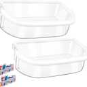 [2 PACK] UPGRADED WPW10289497 Refrigerator Door Bin Compatible with Whirlpool Refrigerator Door Shelf Bin W10289497, KitchenAid Kenmore Door Shelf WRF535SWHZ WRF535SMBM WRF535SWHV KRFC300ESS Shelves