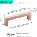 30 Pack 3 3/4 Inch Hole Center Antique Copper Stainless Steel Square Cabinet Pulls Cabinet Handles Drawer Handles Cupboard Handles
