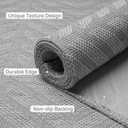Indoor Area Rug Low Profile Kitchen Washable Entry Rug,2x4ft,Grey
