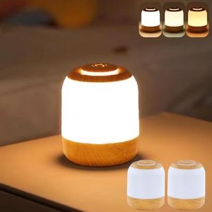 Eye Caring Soft Night Light, Touch night light for Baby, Kids and Adults, Small Cute Bedside Lamp, 3 Colors, Dimmable, USB Rechargeable Warm Night Light for Bedrooms, Baby Nursery and Sleep Aid