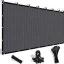 Shade&Beyond 90% Sun Shade Cloth with Grommets, 5' X 12' Pergola Shade Cover Canopy, Mesh Tarp Sun Screens for Patio, Outdoor, Garden, Backyard, Blue Gray