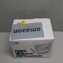 uahpet Cat Water Fountain, Wireless & Battery Operated 2L/67oz Pumpless Automatic Pet Fountain with Motion Sensor, Food-Grade ABS Tray, Easy to Clean Water Dispenser for Cats