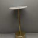 Drink Table Pedestal, Round Side Table, Drink Tables for Small Spaces, Pedestal End Table, Small Pedestal Table (Gold)