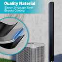 Metal Line Set Cover Kit, Heavy Duty HVAC Lines Cover Set for Mini Split & Central Air Conditioner & Heat Pump, 6" x 4" x 6.5ft, Black, 2 PCS