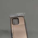Nvollnoe Compatible with iPhone 16 Pro Case with Card Holder Dual Layer Heavy Duty Protective Shockproof Hidden Card Slot Slim Wallet Phone Cover for iPhone 16 Pro for Women & Men 6.3 inch (Rose Gold)
