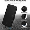 2 x Wallet Case for iPhone 16 with Card Holder, RFID Blocking, MagSafe, Kickstand, PU Leather Flip Folio Phone Case Cover Shockproof TPU Inner Shell Compatible with iPhone 16 (6.1")-Black