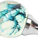 Universal Fit Gear Shift Knob with 3 Adapters - Enhance Driving Comfort for Manual Automatic Vehicles (Blue)