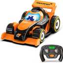 AEROQUEST McLaren F1 Merch Remote Control Race Car Preschool Toy for Toddlers Boys and Girls Formula 1 Collectible for Fans Gift Idea for Birthdays (Orange)