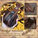 KOTORA Pirate Costume Head Scarf Bandana Hat Waist Sash Medieval Belt Pouch Golden Coin Purse Festival Dress Accessroy