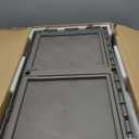 76 Gallon Outdoor Trash Can Waterproof Resin Garbage Can with Tiered Lid & Drip Tray Indoor and Outdoor Use Trash Bin for Patio Kitchen, Backyard & Deck, Gray