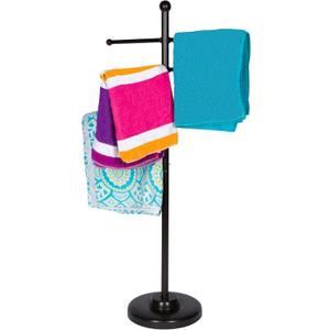 Trademark Innovations 50" Towel Rack for Pool and Spa (Black)