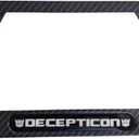 Carbon Fiber Auto License Plate Frame Cover Holder Decepticon Robot Truck Car Accessories Stainless Steel 1PC, CPK22PW