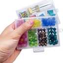 Organizer Box with Dividers - 4 PCS Small Container with Compartments, 6 Compartment Storage Box, Travel Organizer Box, Craft Storage Box (6-GRIDS, 4 Count)