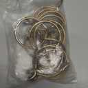 Ivilon Drapery Eyelet Curtain Rings - 2.3" Ring for Curtain Hook Pins, Set of 14 - Warm Gold