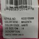 Adrianna Papell Women's Ruffle Short Dress, Magenta