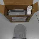 Toilet Brush and Holder Set,Flexible Toilet Bowl Brush Head with Silicone, Compact Size for Storage and Organization, Ventilation Slots Base White