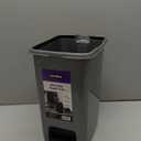 Superio Slim Trash Can with Foot Pedal  2.5 Gallon Step-On Trash Can, Garbage Can, Small Trash Can for Bathroom, Kitchen, Office, Patio, or Backyard  Onyx Grey