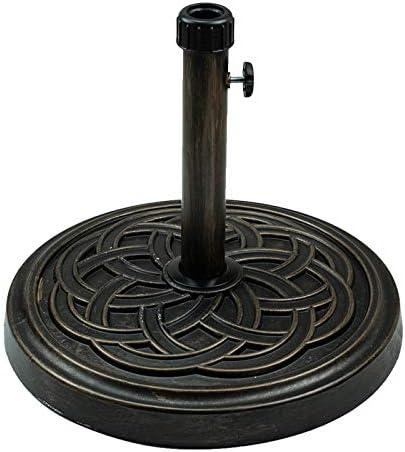 Orgrimmar Umbrella Base 26.5lbs Outdoor Living Heavy Duty Round Antiqued Patio Market Umbrella Base