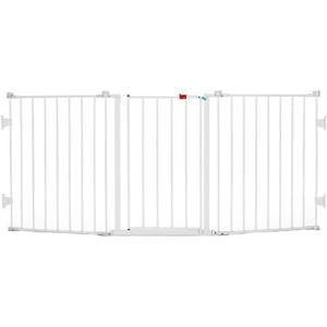 Regalo 76 Inch Super Wide Configurable Baby Gate, Includes 4 Pack of Wall Mounts and Hardware (White)