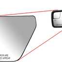 Replacement Driver Left Side Mirror Glass Heated with Back Plate for 2021-2026 Ford F-150