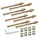 Biaungdo M8 x 120mm Bunk Bed Bolts, Hex Drive Socket Furniture Barrel Screws Bolt Nuts Furniture Crib Baby Bed Bolt with Wrench(Bronze, 8 Pcs)