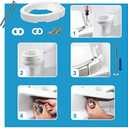 Carex Elongated Hinged Toilet Seat Riser, Adds 3.5 Inches of Height to Toilet, 300 Pound Weight Capacity, Raised Toilet Seat