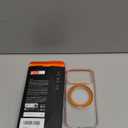 TORRAS 360 Magnetic Stand for iPhone 17 Pro Case, [Rotatable Sturdy Kickstand][Fit for MagSafe][4X MilGrade Shockproof] Slim Transparent Phone Cover, Camera Button, Clear Orange, Ostand O3 Fitness