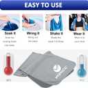 YQXCC Cooling Towel | 2 Pack 47"x12" | Ice Cool for Neck | Soft Breathable Microfiber Chilly | for Yoga, Golf, Gym, Camping, Running, Workout & More Activities (Light Blue/Light Gray)