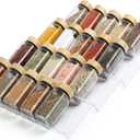Suneerplay Spice Drawer Organizer 4 Tier, Acrylic Seasoning Organizer Rack, Clear Spice Rack Tray, Kitchen Seasoning Jars Drawers Insert (Jars Not Included/Expandable From 9" to 18")  