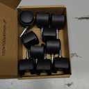 PATIKIL 1 Inch Swivel Stem Casters, 10 Pack Nylon 360 Degree Insert Swivel Stem Wheels for Chair Shelf Furniture Replacement, Black