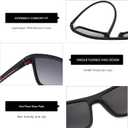 ZENOTTIC Polarized Sunglasses for Men Lightweight TR90 Frame UV400 Protection Square Sun Glasses