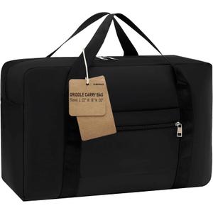 Men's 22" L x 10" W x 20" H Black Gridlle Carry Bag - Fits 17" Tabletop Griddle, 22" Long Griddle Accessory Storage Bag, Outdoor Gifts for Men