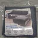 Genina Waterproof Sectional Couch Covers for Dogs L Shaped Sofa Covers Chaise Lounge Cover Reversible Couch Covers for Sectional Sofa Furniture Protectors Cover for Pets, Kids (Dark Gray, X-Large)