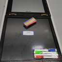 Dry Erase Whiteboard, Cork Bulletin Board, Chalkboard with Natural Wood Black Frame, 3 Pieces, 12" x 12" and 24" x 12", Combination Board 3 in 1 Free Style Mounted