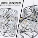 YORKCARE 2 Pack Crystal Pendant Lights, Modern Chrome Finish with Adjustable Cord, Pendant Light for Kitchen Island, Dining Room, Living Room, Hallway, Bedroom