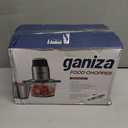 GANIZA Food Processors, Electric Food Chopper with Meat Grinder & Vegetable Chopper - 2 Bowls (8 Cup+8 Cup) with Powerful 450W Copper Motor - Includes 2 Sets of Bi-Level Blades for Fruits/Meat/Nuts (Black)