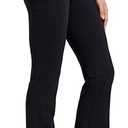 Willit Women's Fleece Lined Pants Yoga Bootcut Thermal Winter Pants High Waisted Flare Leggings Water Resistant, Black XL