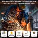 Welder Extension Cord 8 AWG, 50FT Welding Cords 40 amp, 125V/250V Welding Power Cord NEMA 6-50P/6-50R